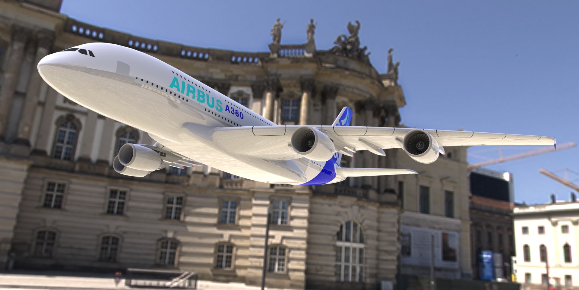 F 空客A380飞机模型 机械设计图纸资料 3D模型 