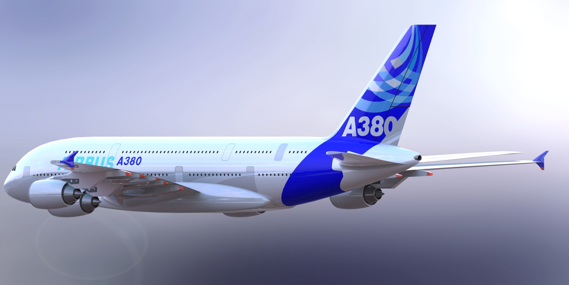 F 空客A380飞机模型 机械设计图纸资料 3D模型 