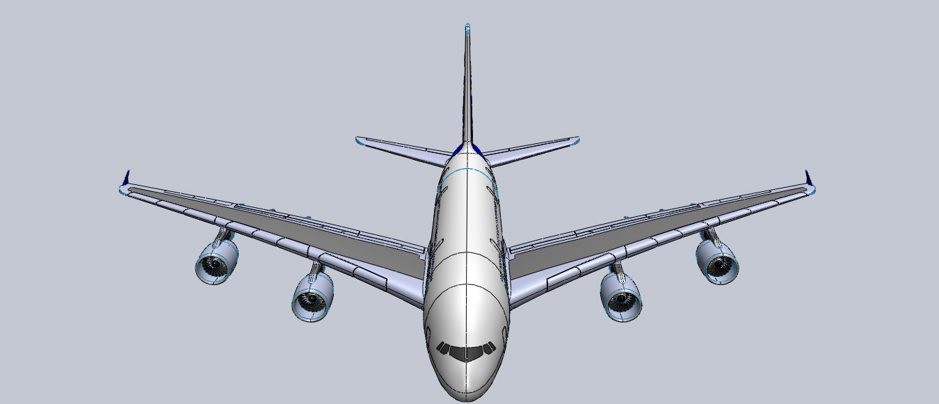 F 空客A380飞机模型 机械设计图纸资料 3D模型 