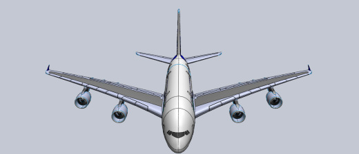 F 空客A380飞机模型 机械设计图纸资料 3D模型 缩略图