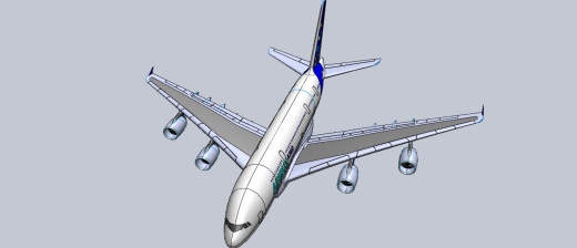 F 空客A380飞机模型 机械设计图纸资料 3D模型 缩略图