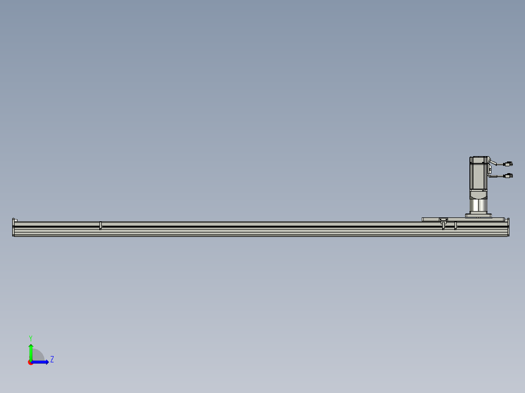 东锦齿条传动DH136G-S1350-BU-减速机+P400W左视图