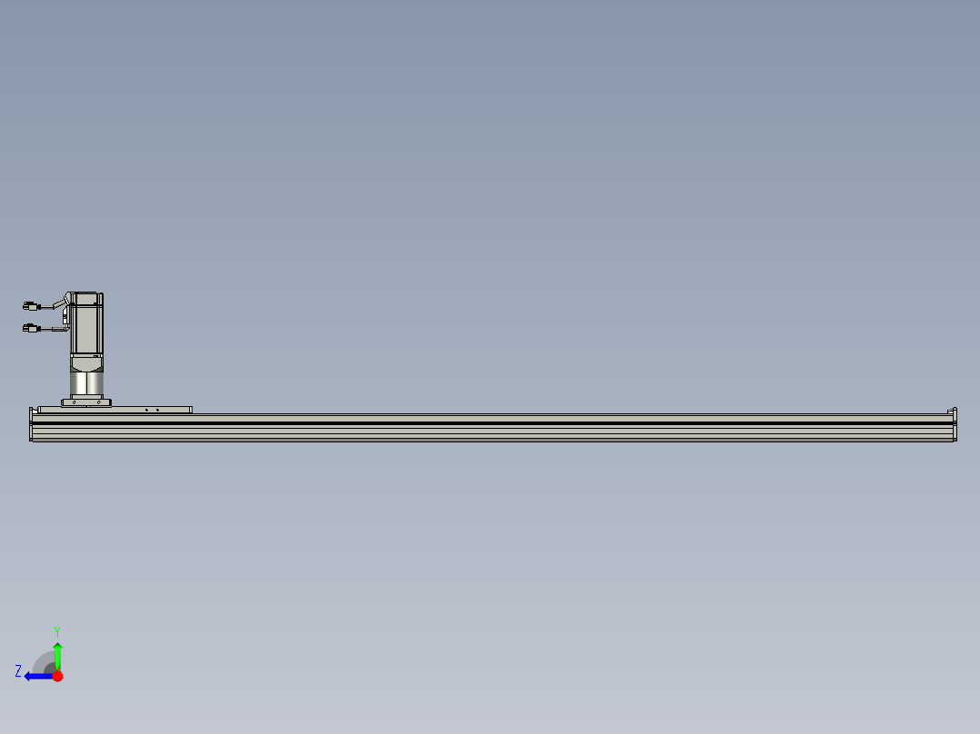 东锦齿条传动DH136G-S1350-BU-减速机+P400W右视图