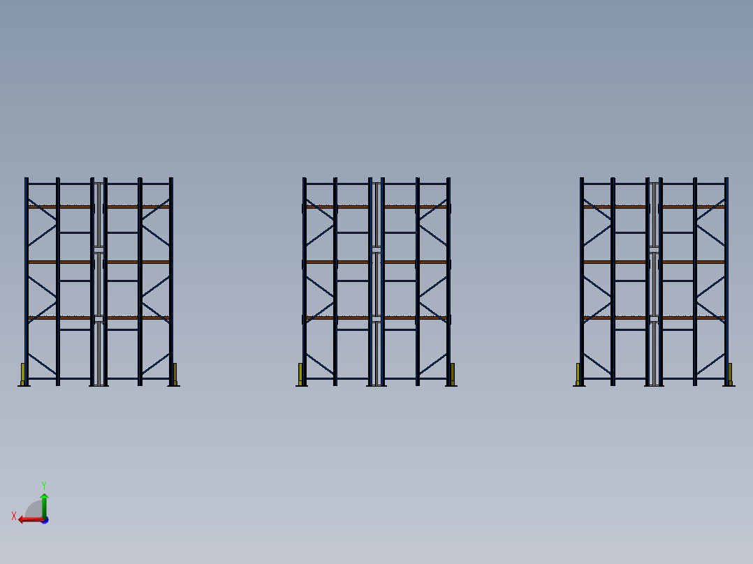 重型货架三立柱货架-924056-100币后视图