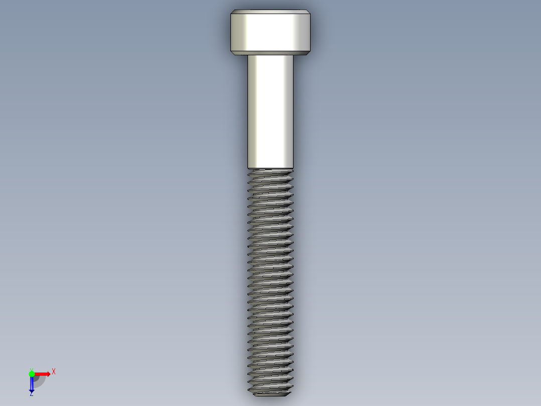 M4 x 0.7mm Thread 30mm LONG SOCKET HEAD CAP SCREW.IGS俯视图