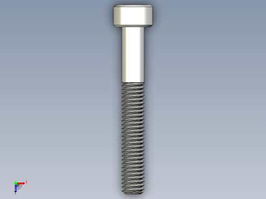 M4 x 0.7mm Thread 30mm LONG SOCKET HEAD CAP SCREW.IGS俯视缩略图