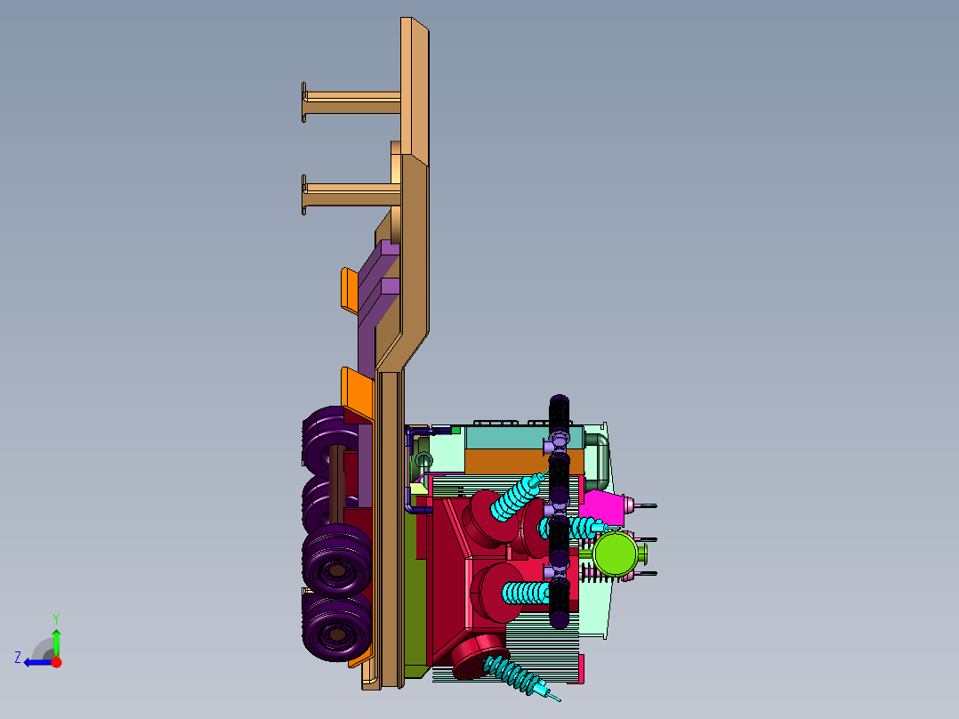 移动式箱式变电站右视图