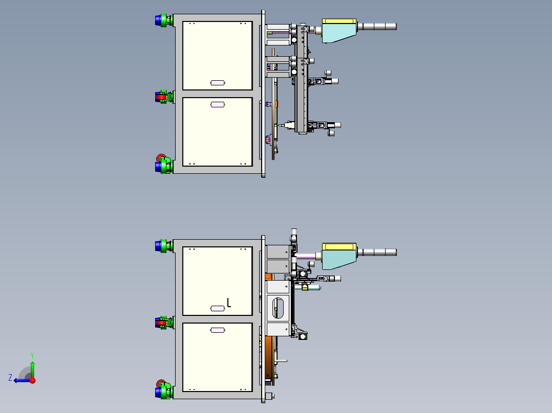 自动锁螺丝机左旋式量产机右视图