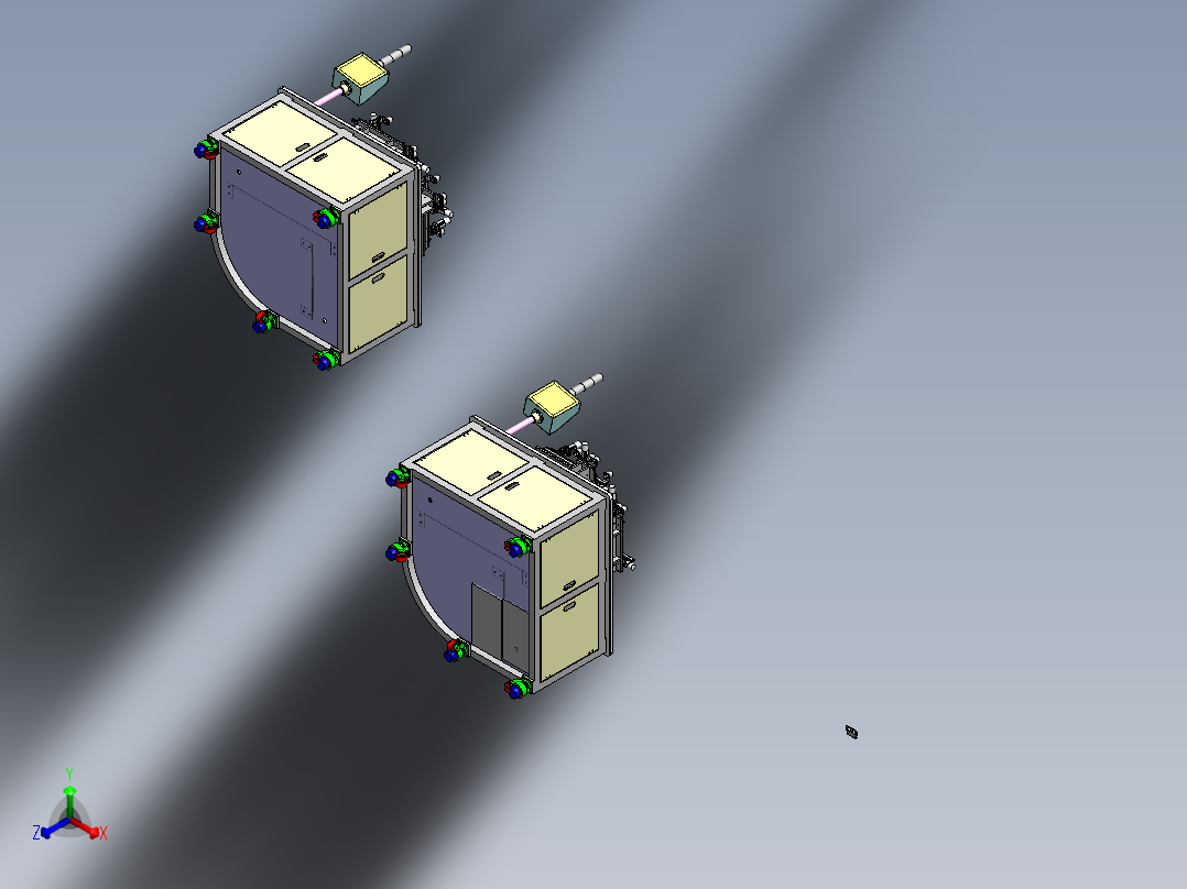 自动锁螺丝机左旋式量产机正等轴测图
