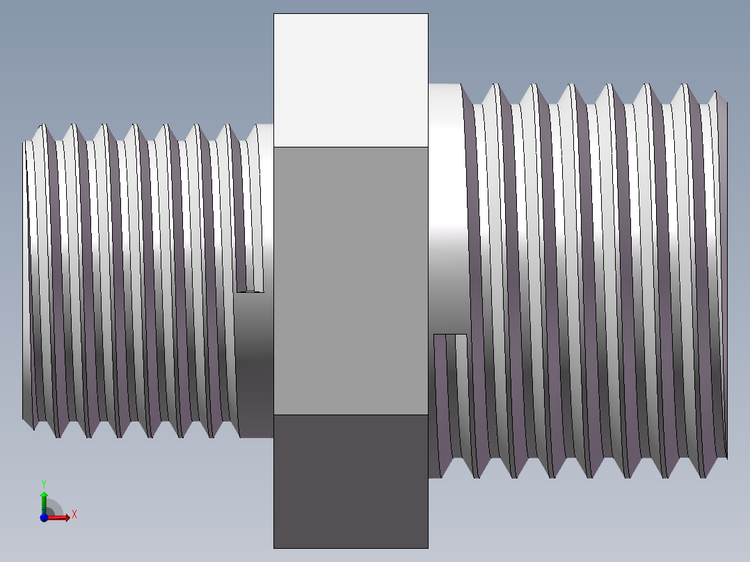 对丝-六角异径 DN15-DN10前视图