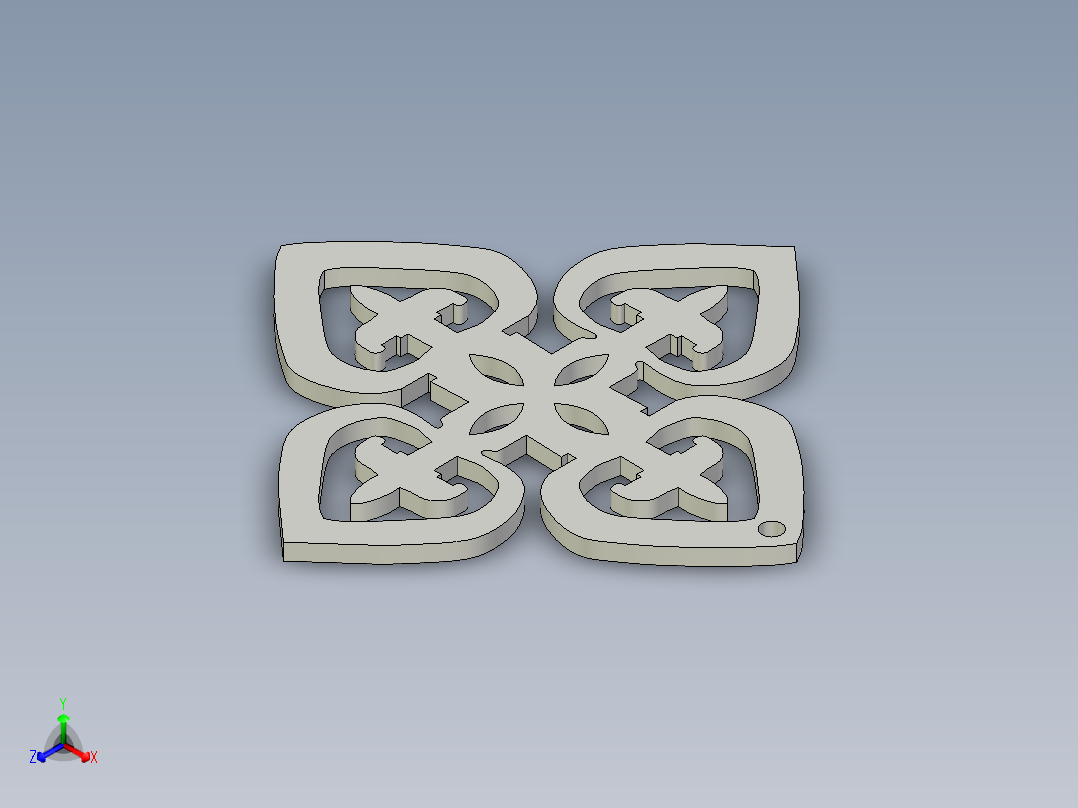 激光切割圣诞装饰正等轴测图