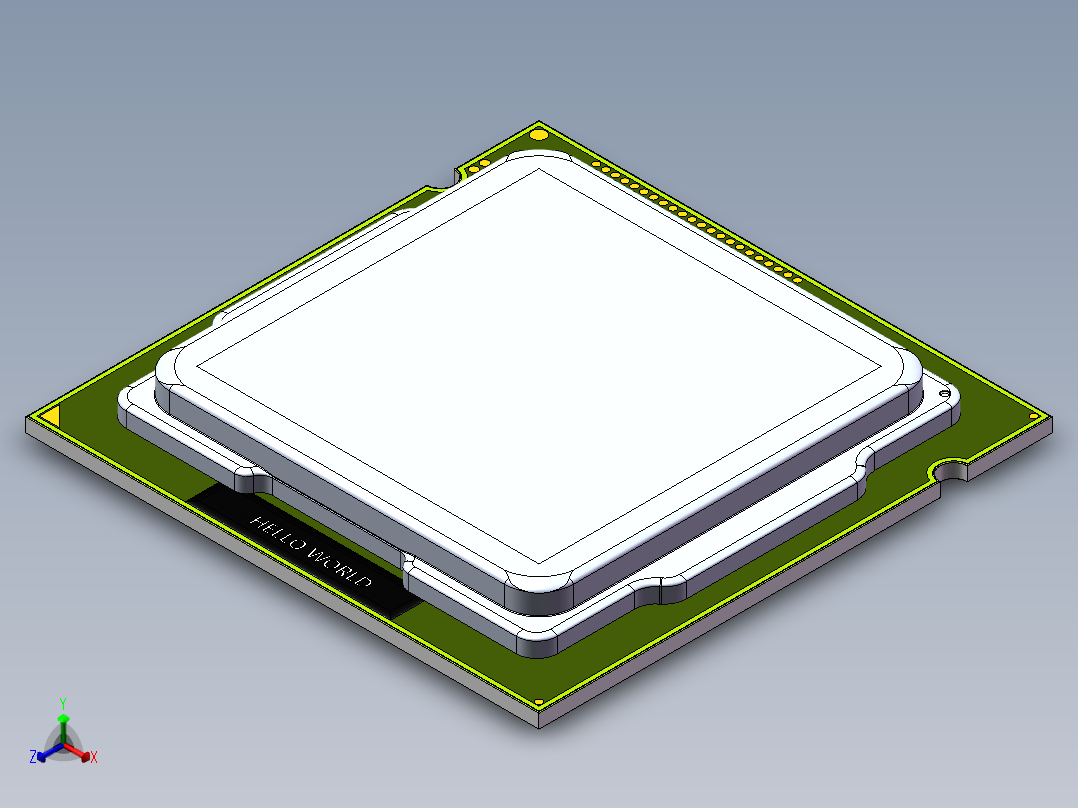 英特尔cpu - lga1150 i7 - 4790 k正等轴测图