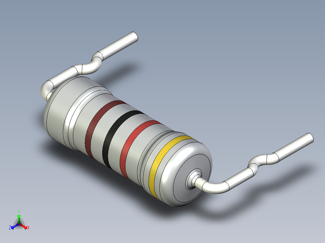 无源元件封装-RES-0.5W-HH-MO主视图