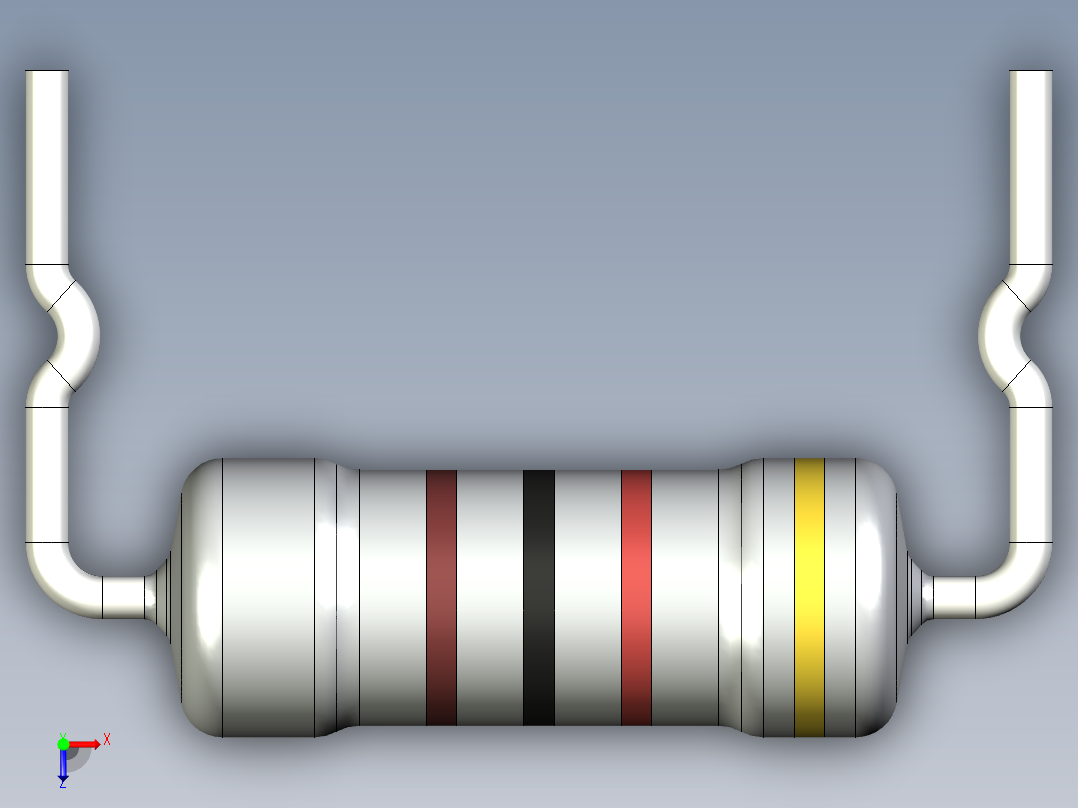 无源元件封装-RES-0.5W-HH-MO俯视图