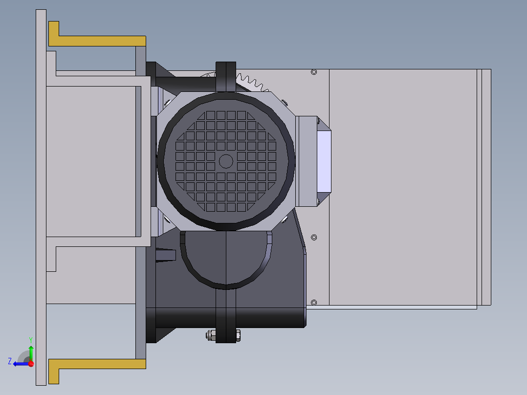 轻灰预混器设计-三维右视图