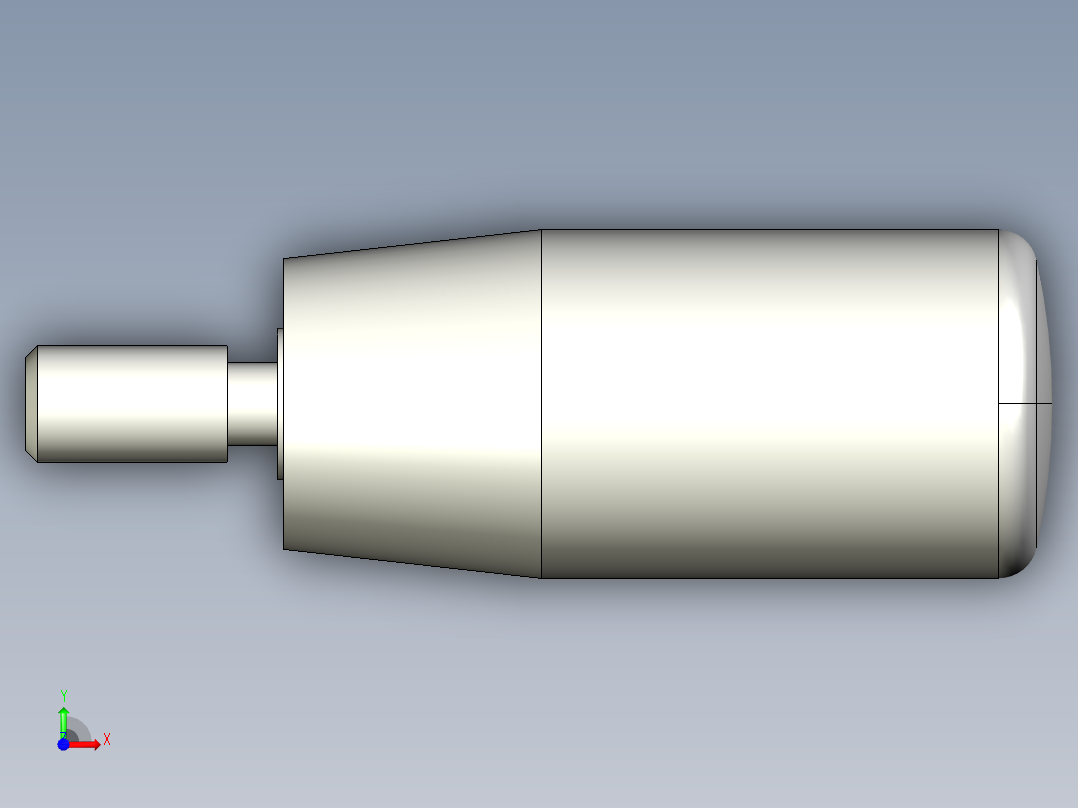 把手(迴轉)I.601+x-3D多系列多零件图纸模型前视图