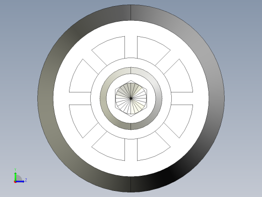 把手(迴轉)I.601+x-3D多系列多零件图纸模型左视缩略图