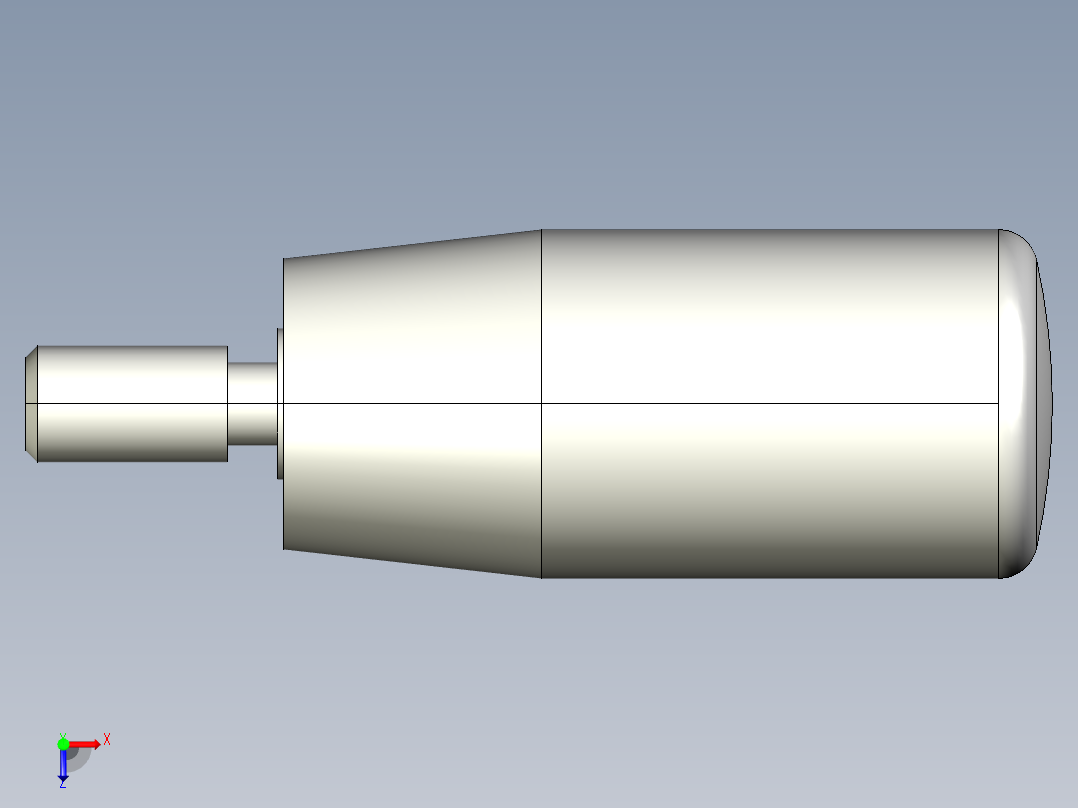 把手(迴轉)I.601+x-3D多系列多零件图纸模型俯视图