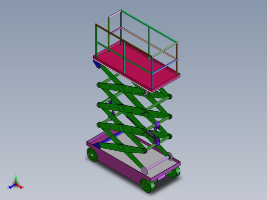 移动液压升降机模型sw正等轴测缩略图