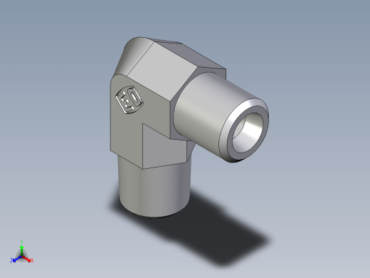 卡套式工业通用硬管接头EO_Male_stud_elbow_WE04LLM71X正等轴测缩略图