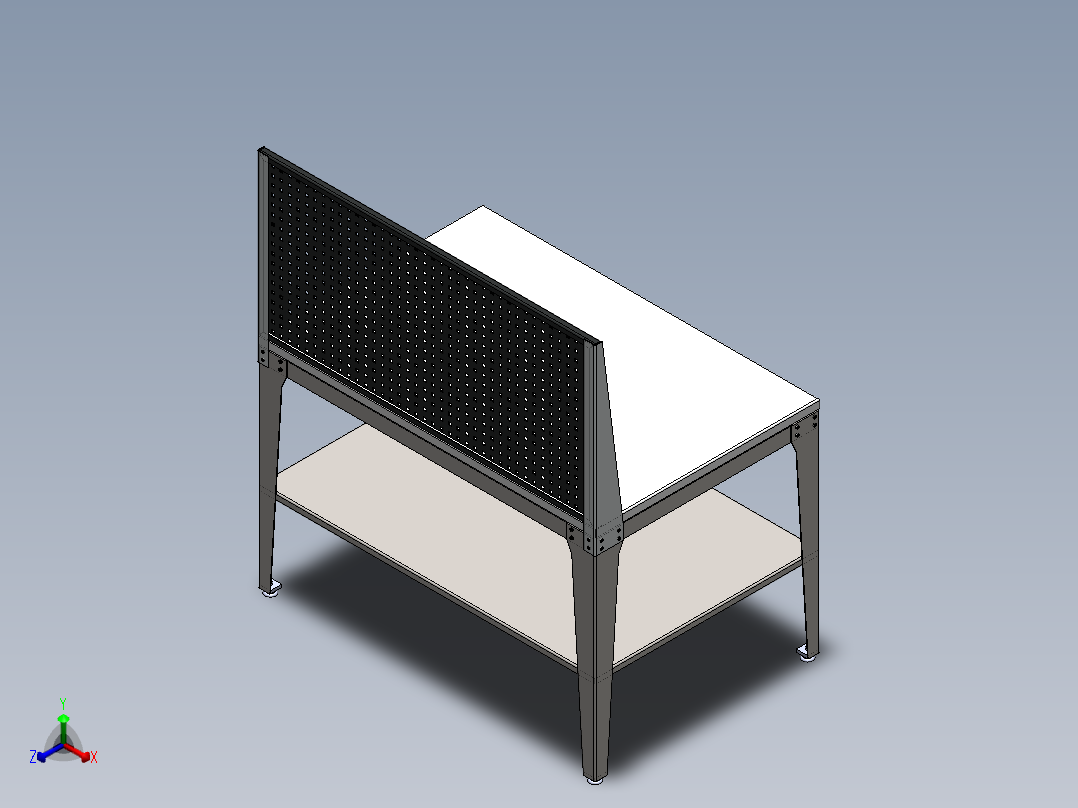 工作台正等轴测图