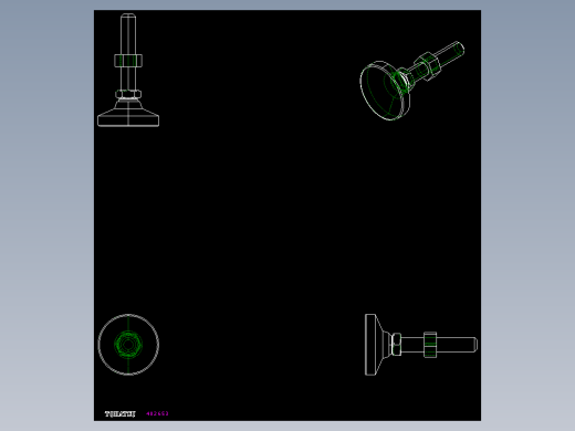 水平調整腳座(SUS製)(絕緣型)LM-BP-2D多系列多零件图纸模型