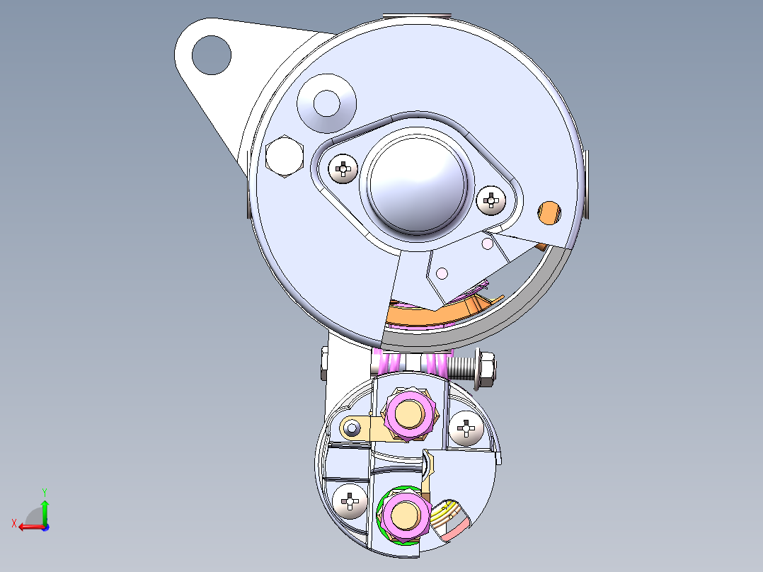 汽车起动机sw18可编辑后视图