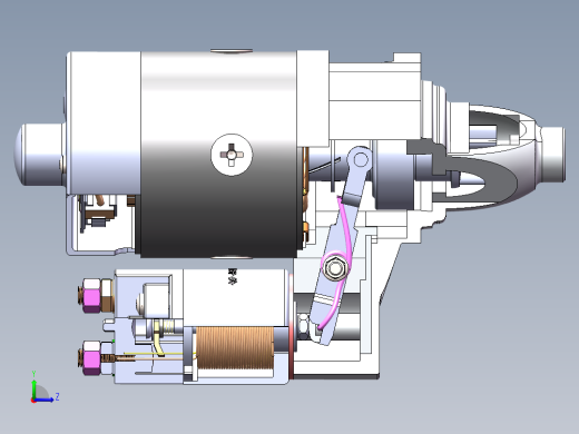 汽车起动机sw18可编辑左视缩略图