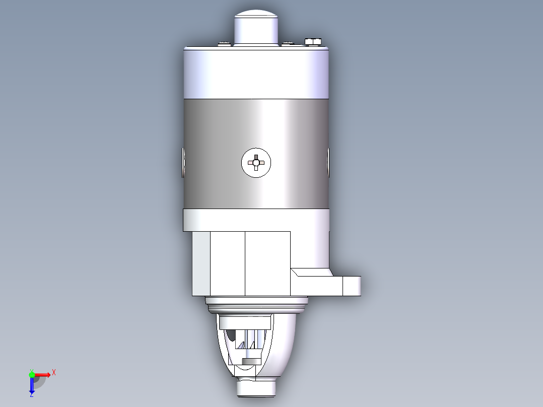 汽车起动机sw18可编辑俯视图