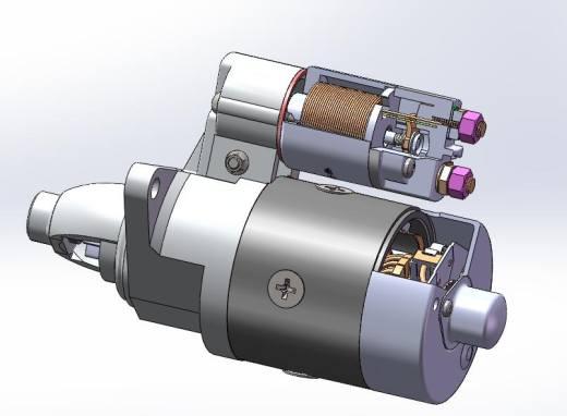 汽车起动机sw18可编辑缩略图
