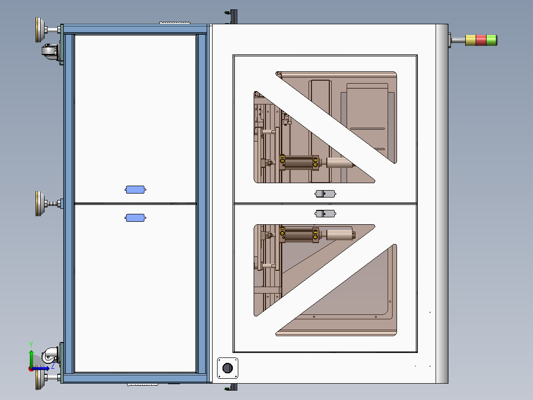 在线式两工位兼容贴标机sw20左视图