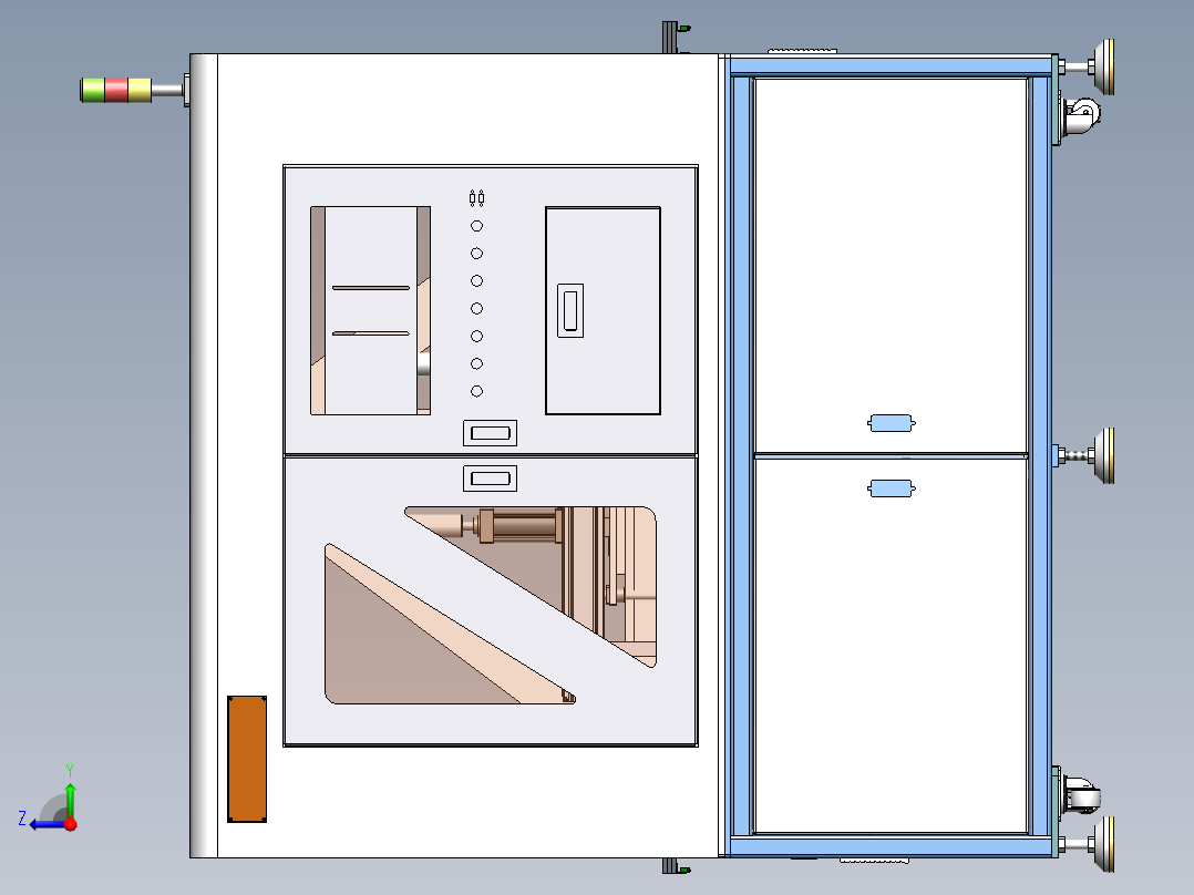 在线式两工位兼容贴标机sw20右视图