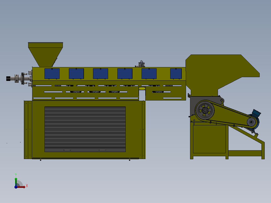 自动粉碎研磨一体化设备sw17可编辑前视图