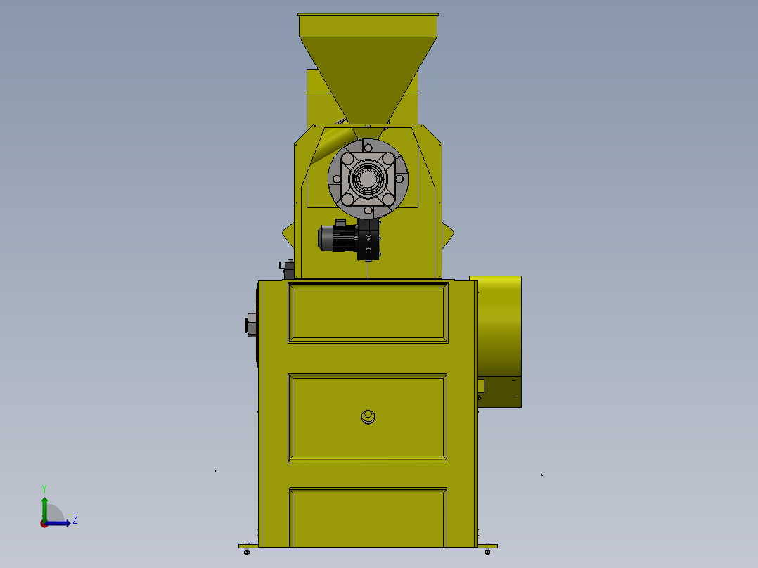 自动粉碎研磨一体化设备sw17可编辑左视图