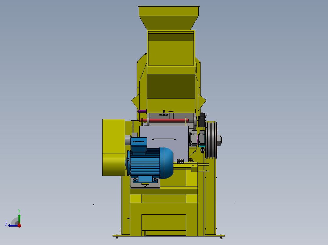 自动粉碎研磨一体化设备sw17可编辑右视图