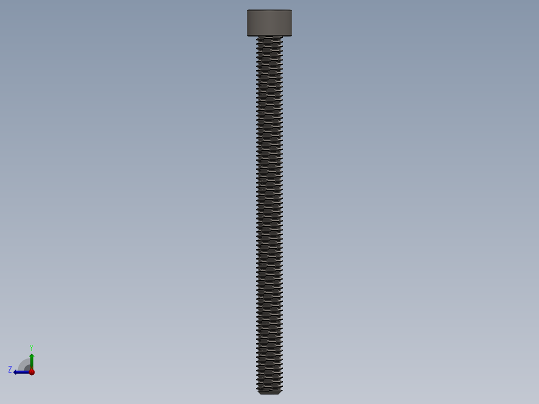 Screw_DIN_912_M6x80F_A2.SLDPRT公制内六角螺钉右视图