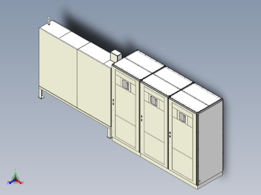 大型钣金电控电气柜三维设计