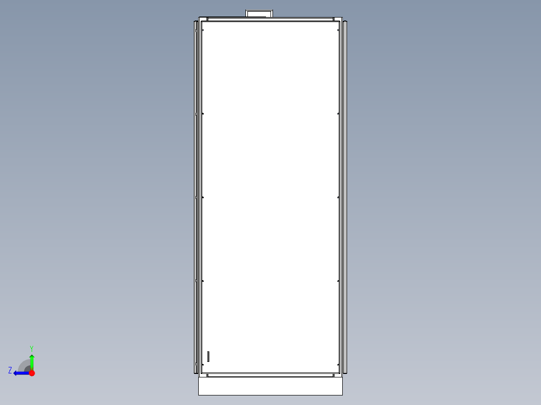 大型钣金电控电气柜三维设计右视图