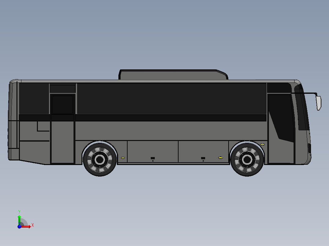 客车、公交车、空调大客车前视图