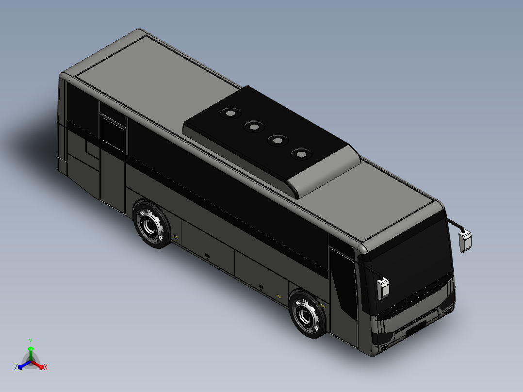 客车、公交车、空调大客车正等轴测图