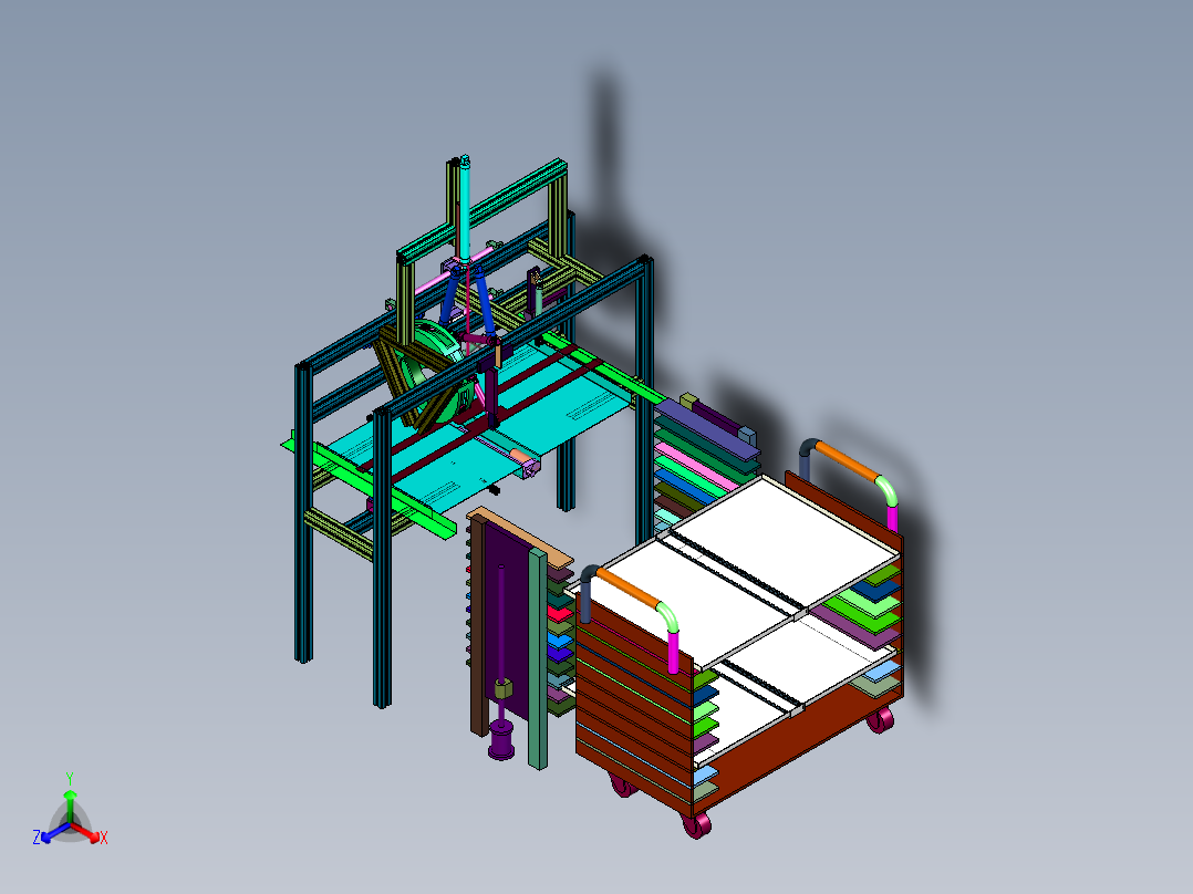 海带成排垂直夹苗的装置