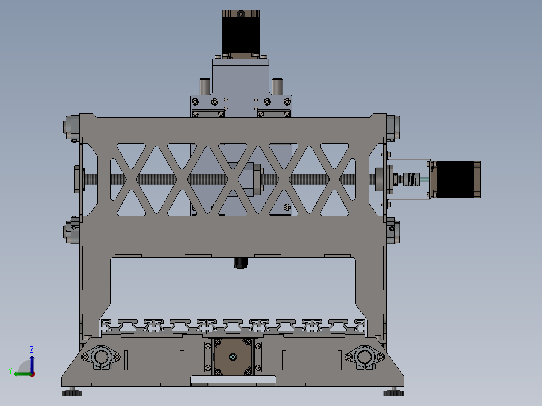 迷你数控雕铣机后视图