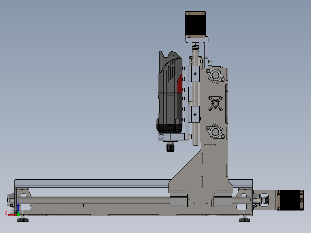 迷你数控雕铣机右视图