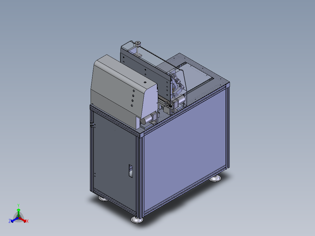单线叠板机_x_t正等轴测图