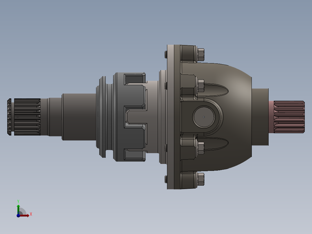 差速齿轮箱前视图