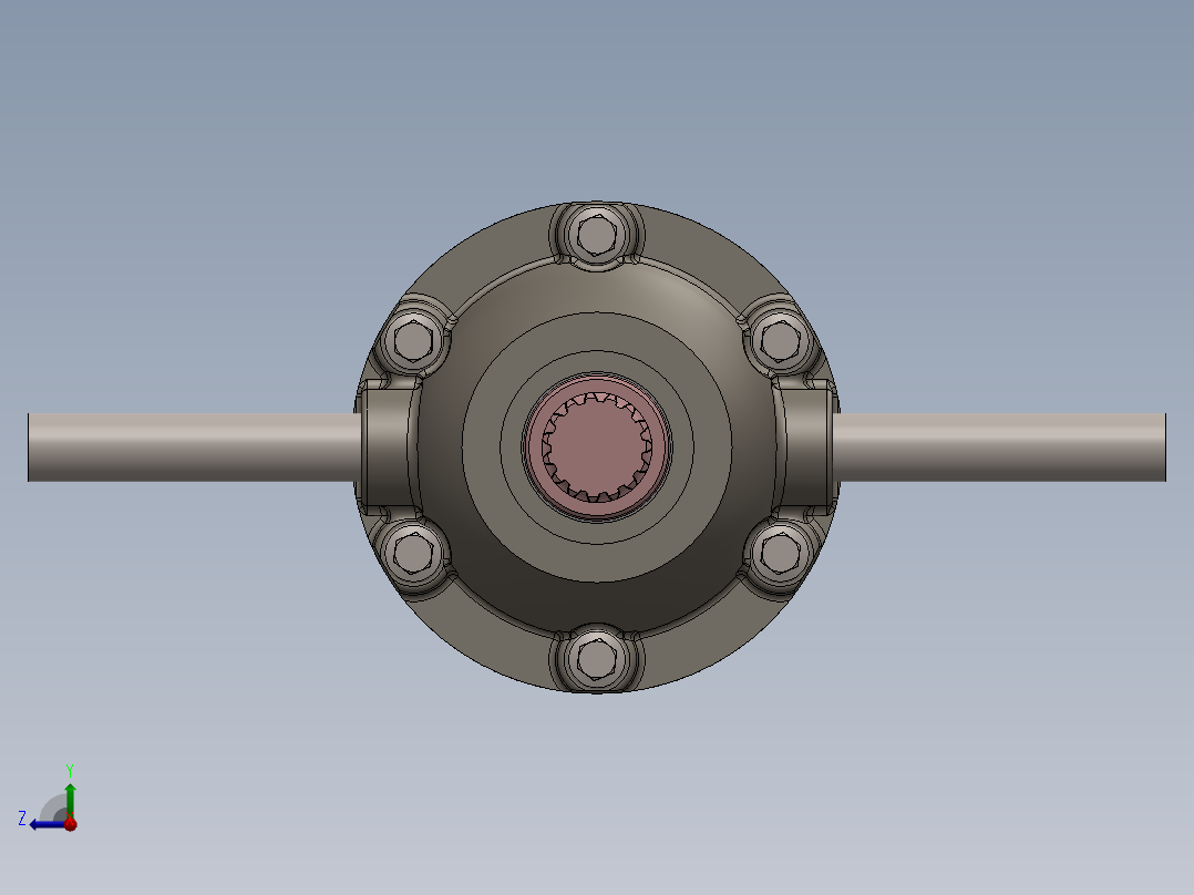 差速齿轮箱右视图