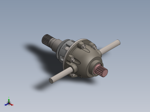 差速齿轮箱正等轴测缩略图