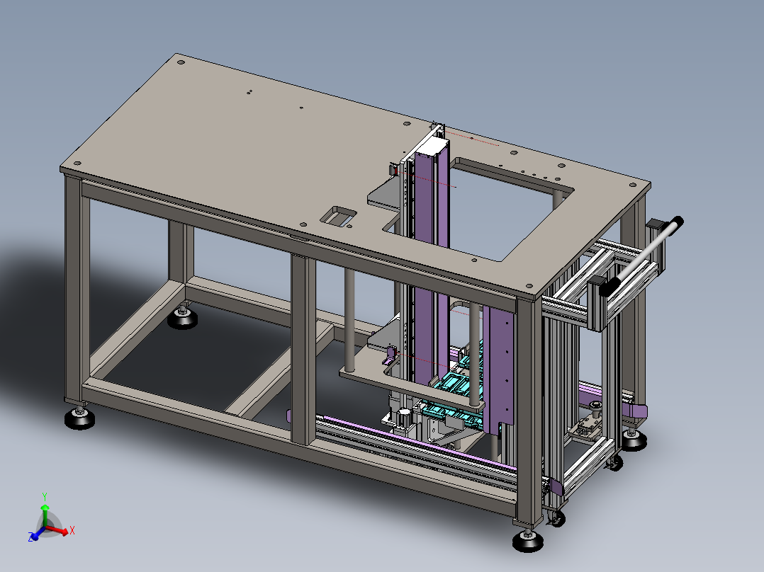 基于物料小车的步进顶升机构
