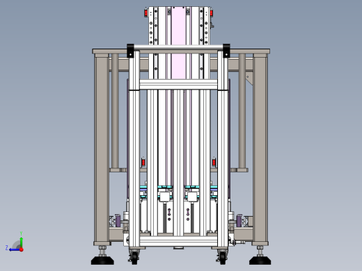 基于物料小车的步进顶升机构右视缩略图