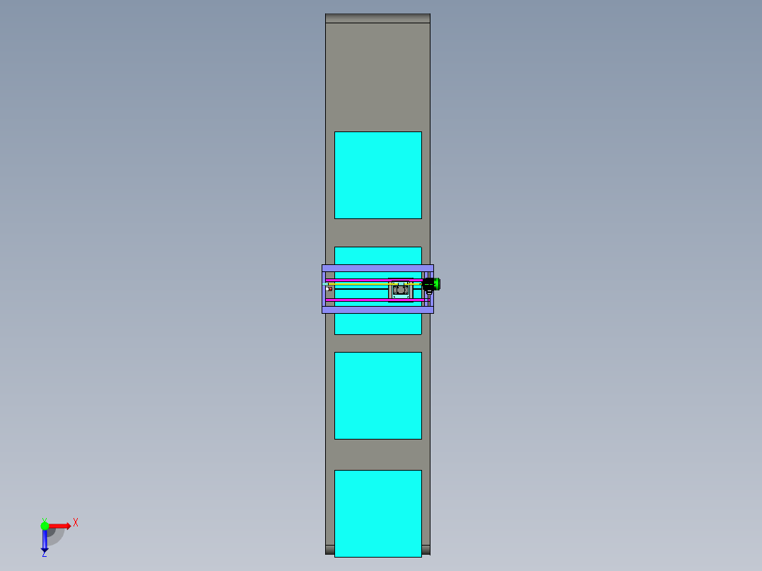 自动打磨机俯视图